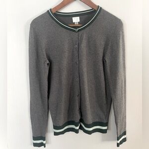 Andeawy Cotton Blend Gray Cardigan Size Small